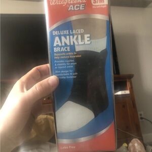 Deluxe Laced Black Ankle Brace - Supportive Fit